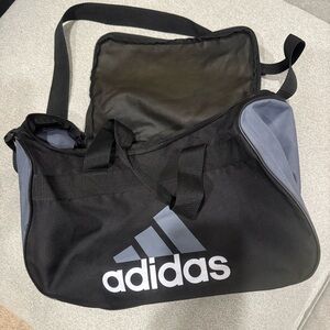 Adidas Black and Gray Duffel Bag